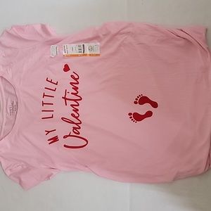 Time and Tru Maternity My little Valentine short sleeve shirt